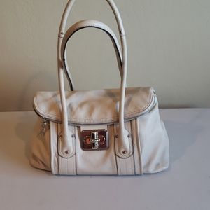 Ivory BK Makowsky Shoulder bag silver and gold